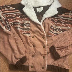 HYFVE Cozy Cream and Brown Jacket
